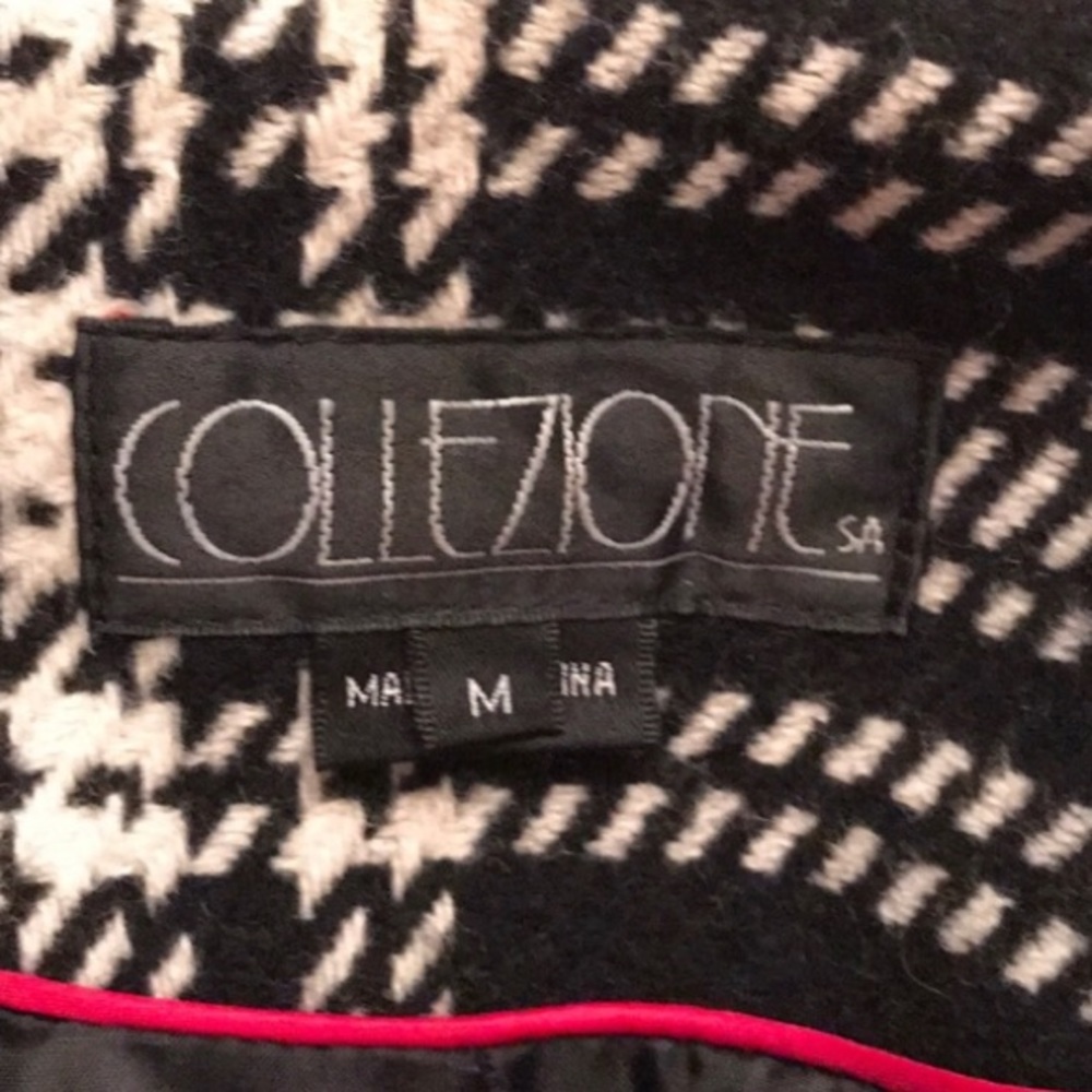 Houndstooth Fully Lined Wool Peacoat - image 4